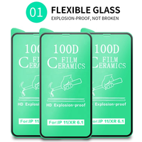 Protection d'écran en céramique 100D anti-casse à colle intégrale pour iPhone – Plusieurs modèles disponibles en usine