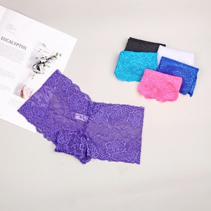 กางเกงในผู้หญิงแฟชั่นขายส่ง แบบโปร่งใส เซ็กซี่ ลายดอกไม้ ลูกไม้ ไร้ตะเข็บ ไซส์ใหญ่ - Product Image 1