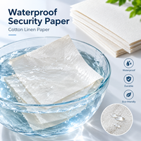 Papier Bond Invisible UV Rouge Bleu Coton Lin 75gsm 65% Coton 20% Lin 15% Pâte de Bois Document Sécurisé 100PCS Imperméable