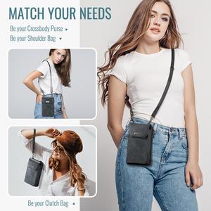 Funda de Cuero Tipo Cartera con Correa Cruzada y Cierre de Cremallera, Ranuras para Tarjetas, Correa de Cuerda, a Prueba de Golpes, para iPhone - Accesorio de Moda para Teléfono Móvil - Product Image 5