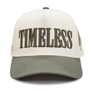 Casquettes de baseball en coton personnalisées OEM de haute qualité à 5 panneaux, visière incurvée premium, logo brodé 3D, casquettes bicolores pour hommes - Product Image 2