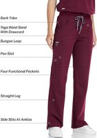 Conjunto de Uniforme Médico para Mujer, con Logotipo Personalizado, Transpirable, Elástico, de Tela Twill, con Protección Contra Agujas, para Doctoras y Enfermeras de Hospital
