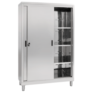 Armadio di stoccaggio dell'acciaio inossidabile di profondità di 60 cm con gli armadi di ospedale delle porte scorrevoli - Product Image 1