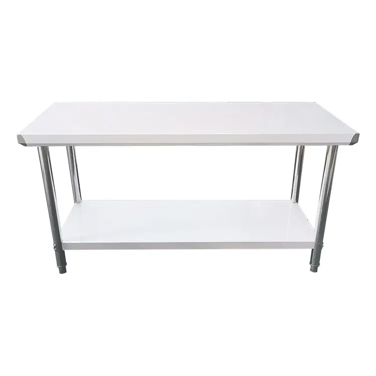 201 304 스테인레스 스틸 벤치 상업용 테이블 레스토랑 사용을위한 주방 작업 테이블