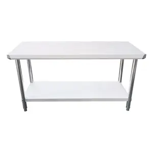 201 304 stainless steel bench commercial table kitchen work table for restaurant use