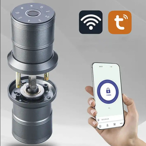 Cerradura Inteligente con Manija de Puerta Electrónica con Huella Dactilar y WiFi, de Aleación de Zinc, Precio al por Mayor, para Madera/Acero/Aluminio - Product Image 4