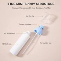 Flacon pulvérisateur avec tube d'immersion à portée complète, vide, en PET, 100 ml, 150 ml, pompe à brume fine, logo personnalisé, OEM, ODM