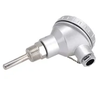 Sonde de température en acier inoxydable avec filetage NPT 1/2'' et tête de thermocouple -200~420°C, longueur de tuyau 50-400mm, PT100, OEM
