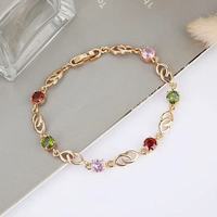 Bijoux de mode pour femmes, cadeaux, bijoux de mode plaqués or 18 carats de haute qualité, bracelet en zircon de luxe pour femmes, accessoire