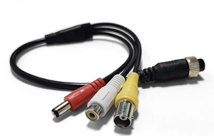 Cáp bộ chuyển đổi âm thanh máy bay gắn trên xe, đầu nối máy bay với cáp BNC + RCA + DC, máy bay đến cáp AV - Product Image 3