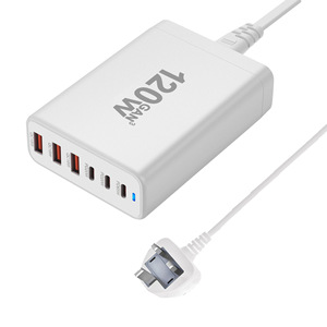 <span class=keywords><strong>Cargador</strong></span> de escritorio multifunción de 120W 3A3C con nitruro de galio y PD, con 6 puertos para carga directa de escritorio para <span class=keywords><strong>iPhone</strong></span> y Samsung - Product Image 6
