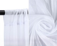 Panneau de draperie en mousseline transparente pour toile de fond de mariage, rideau en tissu mousseline de 10 pieds pour décoration de mariage, arche et drapage de fond