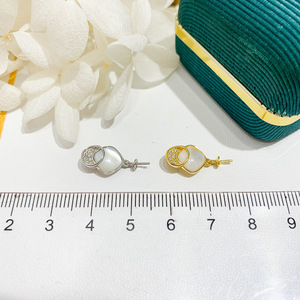 Pendentif en argent S925 avec perles rondes de 9 à 15 mm, accessoire de collier en jade tendance à faire soi-même, support 31031 - Product Image 4