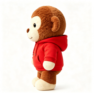 Simpatico <span class=keywords><strong>Peluche</strong></span> Scimmia con Cappuccio alla Moda, in Tessuto Premium di Alta Qualità - Product Image 4