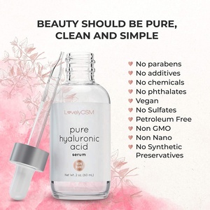 OEM 20% vitamina C 100% suero de ácido hialurónico puro ingredientes orgánicos antienvejecimiento reafirmante hidratante resplandor cara suero brillante - Product Image 6