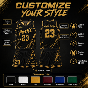Échantillon <span class=keywords><strong>pour</strong></span> acheteurs en gros, impression dorée de luxe, respirant, grande taille, coupe ample, esthétique rétro années 90, streetwear personnalisé, basketball - Product Image 4