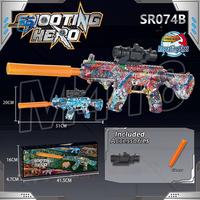 Vente en gros usine – Pistolet à billes d'eau en plastique M416 coloré pour jeu de tir, 50-100 ips, pour enfants et adultes