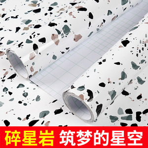 Joy Terrazzo Wall Sticker Self-Adhesive Oil Proof <b>Waterproof</b> <b>Kitchen</b> Countertop Decorative <b>Wallpaper</b> 1 Piece - Product Image 5