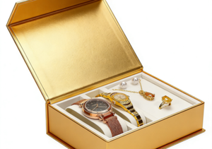 Boîte à montre rectangulaire de protection en cuir PU à rabat pour coffret cadeau de montre, collier et bague - Offre Spéciale - Product Image 4