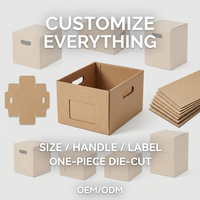 Boîtes d'expédition pliables en carton ondulé Kraft avec logo personnalisé en relief pour l'emballage et la distribution de produits pour les entreprises en ligne