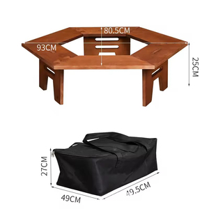 Wooden Outdoor Foldable Picnic <b>Table</b> <b>Barbecue</b> Event <b>Tables</b> Folding Wooden Camping <b>Table</b> - Product Image 3