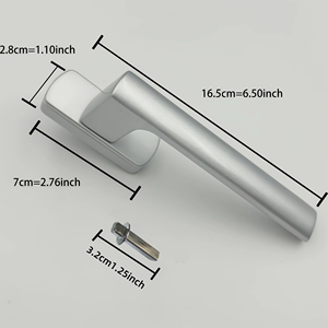 Sistema de manijas para puertas y ventanas de aleación de aluminio, accesorios para puertas y ventanas, manija recta, fuente de manijas rectas, seguras y duraderas - Product Image 6