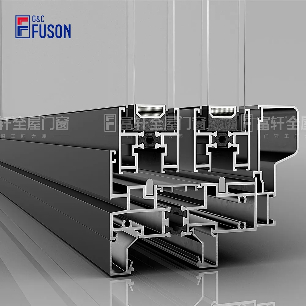 Fuson 알루미늄 에너지 효율적인 디자인 슬라이딩 창 루버 맞춤형 허리케인 충격 알루미늄 창