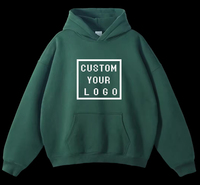 Sweat-shirts unisexes personnalisés de haute qualité, en gros, à capuche, surdimensionnés, épais, 100% coton, rouge et vert