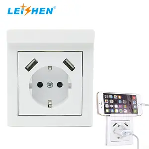 USB socket with 2 USB connections 5 V / 2.8 A total system 55 white flush-mounted socket wall socket suitable in standard flush