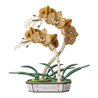 Kit de puzzle 3D créatif en bois DIY pour fleurs, Tournesol et Marguerite, Ensemble d'artisanat floral à assembler soi-même pour adultes et adolescents