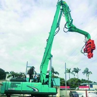 Martillo vibratorio hidráulico para excavadora, pluma de conducción de pila, para proyectos de pila de hoja de acero, al por menor