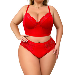 <span class=keywords><strong>Ensemble</strong></span> <span class=keywords><strong>de</strong></span> lingerie sexy rembourré à bonnets couvrants et push-up en dentelle pour femme, grande taille, soutien pour poitrine généreuse - Product Image 5