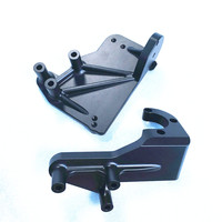 Support en alliage d'aluminium sur mesure usiné CNC 5 axes, anodisation noire, composant de support pour équipement d'automatisation