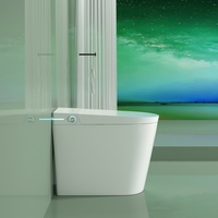 Cuvette de toilette intelligente avec télécommande automatique intelligente, design S-Trap, siège allongé carré, chauffage, bidet, toilette intelligente