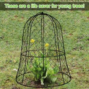 Protecteur et couvre-plante en treillis métallique de 11,8 pouces de diamètre x 15,7 pouces de hauteur, cloche en fil de fer pour jardin - Product Image 5