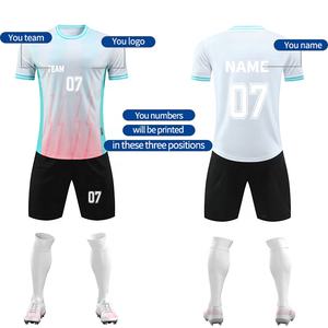 Custom Zwarte Voetbal Jersey Shirts Sneldrogende Sublimatie Volledige Set Voetbaltenues Voetbalkleding Training Kleding Voetbal Jersey - Product Image 4