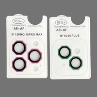 Film de protection d'objectif en verre trempé anti-reflet AR + AF octogonal pour iPhone 16 15 14 12Pro Max, protection anti-explosion pour objectif d'appareil photo
