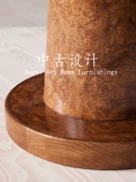Table à manger de luxe en résine marbrée naturelle et imitation bois, style Moyen Âge, confectionnée à la main par des designers, avec une touche artistique