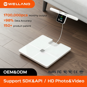 Báscula Analizadora de Grasa Corporal Digital Inteligente de 8 Electrodos, Monitor con Sensor de Mano, Pantalla TFT, Funciona con Batería, Seguimiento de Composición Corporal e IMC - Product Image 1