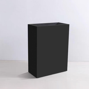 Pot de fleurs <span class=keywords><strong>rectangulaire</strong></span> long en fibrociment, design écologique, trou de drainage, auto-arrosant, personnalisable, pour la maison, le jardin, l'extérieur - Product Image 6