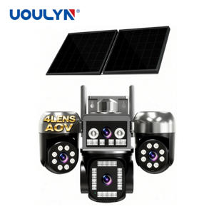 Уличная водонепроницаемая Wi-Fi 4G PTZ-камера видеонаблюдения Hieasy 8 МП с 12-кратным цифровым зумом, поддержкой SIM-карты, 4 объективами AOV и питанием от солнечной батареи - Product Image 1