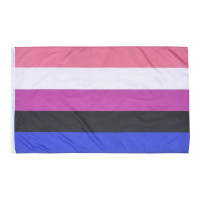 Drapeau d'extérieur en polyester imprimé arc-en-ciel, thème LGBTQIA, fierté omnisexe, qualité supérieure, 3x5 pieds, robuste, double couture, 2 œillets