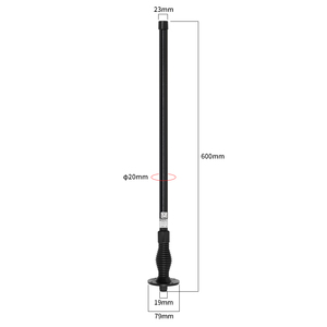 Antenne de communication de voiture à baril à ressort robuste VHF/UHF antenne mobile double bande antenne 1.4G N connecteur mâle avec ressort - Product Image 3