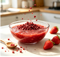 Gedroogde aardbeienjamblokjes, natuurlijke fruitsmaak, aangepaste verpakking, groothandelsprijs voor bakkerij, desserttopping