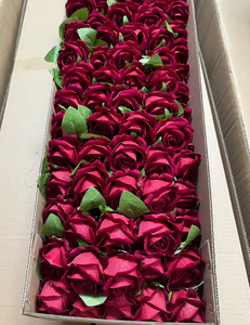 <span class=keywords><strong>Bouquet</strong></span> <span class=keywords><strong>de</strong></span> roses en soie fait main au toucher réel - Fleurs artificielles en <span class=keywords><strong>gros</strong></span> pour mariage et décoration intérieure, tige unique - Product Image 2