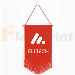 Customized Logo Flag Football Pennant Decorative Hanging Banner Mini Football Club Soccer Team Flags