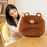 Joli coussin en peluche en peluche douce Kawaii ours/lapin/chat pour bureau à domicile rempli de coton PP