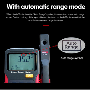 UNI-T UT385 เครื่องวัดพลังงานเลเซอร์แบบดิจิตอล |   เครื่องทดสอบแสงแบบ LCD 4 หลัก 400-1100 นาโนเมตร พร้อมพอร์ต USB ได้รับการรับรองมาตรฐาน CE รับประกัน 1 ปี ผลิตที่กวางตุ้ง - Product Image 3