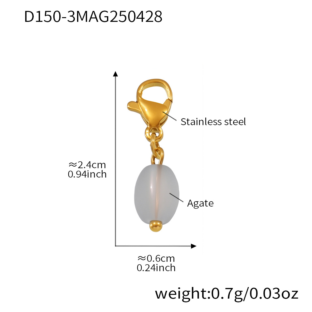 D150-3-pendentif agate dorée 5pcs