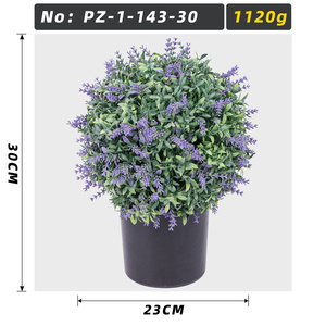 Boule de lavande artificielle personnalisable en gros, plante en pot pour la décoration intérieure et extérieure de la maison, du jardin et de l'hôtel - Product Image 2